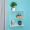 6 Pack: Honey Can Do White 3-Tier Floating Square Wall Shelf